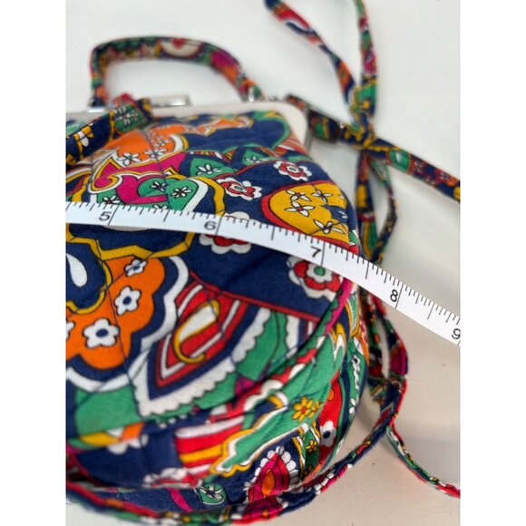 Vera Bradley Cotton Carson Mini Shoulder Bag With Vibrant Floral Paisley Pattern - Picture 12 of 12